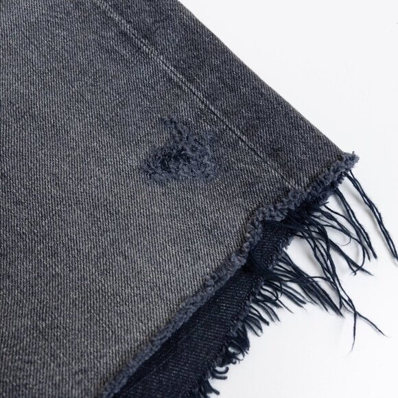 Citizen Of Humanity Camilla Frayed Hem Ripped Shorts Karma Gray Denim Jorts - Picture 11 of 16